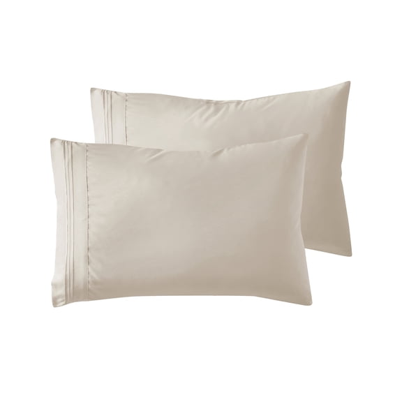 Nestl Pillow Cases, 1800 Series Luxury Soft Microfiber Queen/Standard Pillow Cases Set of 2 (20"x30"), Breathable & Easy Care Pillow Covers, Linen