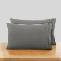 Nestl Pillow cases Premier 1800, Luxury Soft Microfiber Pillow Case Sleep Covers, Queen Standard Size (20"x30"), Pillow Case Set of 2 Pieces, Charcoal Grey