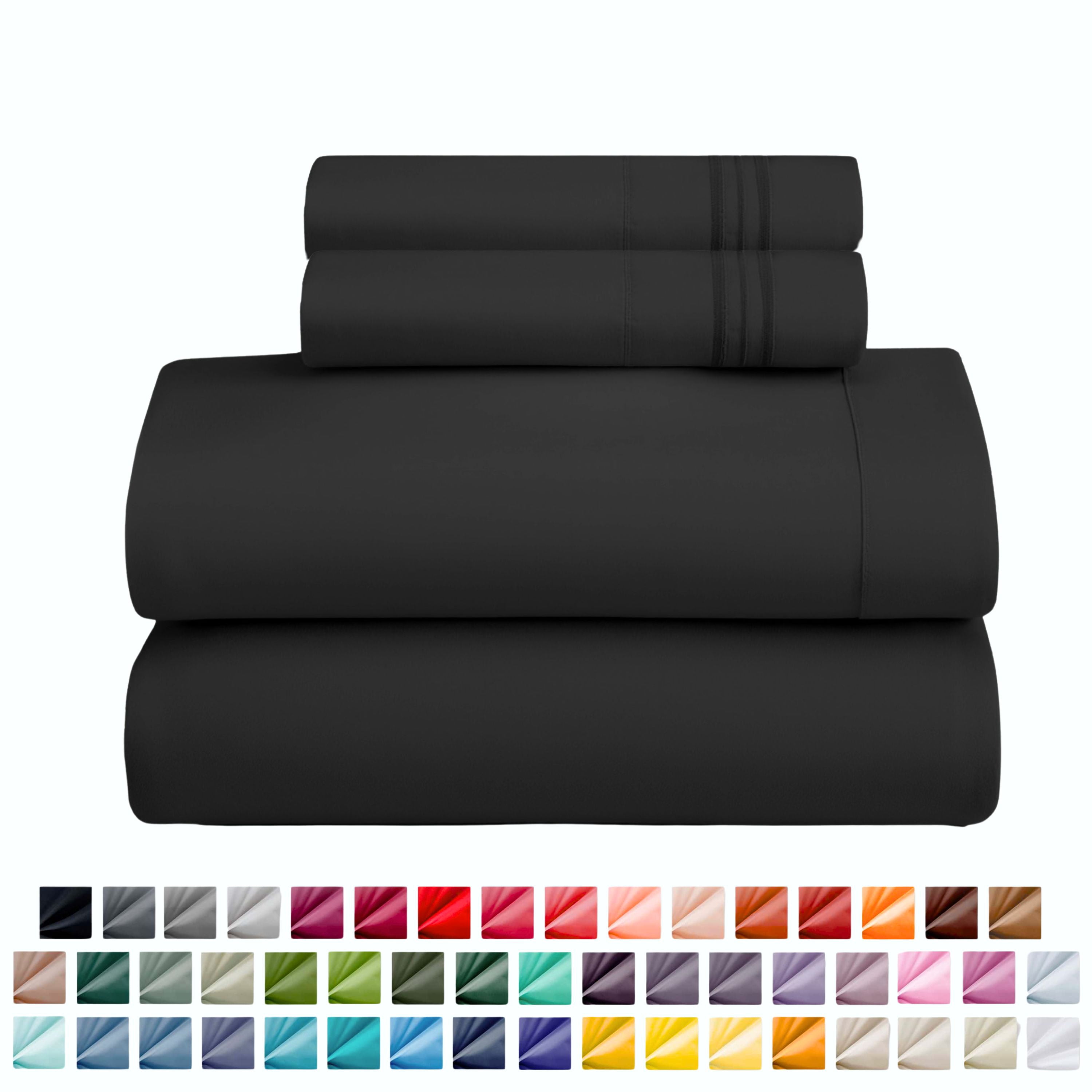 Nestl Queen Bed Sheet Sets, 1800 Series Deep Pocket Microfiber Bedding ...