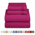 thumbnail image 1 of Nestl Queen Sheets Set, 1800 Series 4 Piece Sheets Queen Set, Luxury Soft Microfiber Queen Size Bed Sheets Set, Magenta, 1 of 10