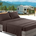 thumbnail image 1 of Nestl RV/Short Queen Bed Sheets Set Bedding Sheets Set for Campers, 6-Piece Bed Set, Deep Pockets Fitted Sheet, 100% Luxury Soft Microfiber 2 Bonus Pillowcases, Brown, 1 of 5