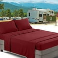 thumbnail image 1 of Nestl RV/Short Queen Bed Sheets Set Bedding Sheets Set for Campers, 6-Piece Bed Set, Deep Pockets Fitted Sheet, 100% Luxury Soft Microfiber 2 Bonus Pillowcases, Burgundy, 1 of 5