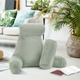 thumbnail image 1 of Nestl Reading Pillow, Backrest Pillows with Arms, Plush Back Pillow, Shredded Memory Foam Bed Rest Pillow, Large, Sage Green, 1 of 7