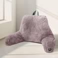 thumbnail image 1 of Nestl Reading Pillow, Backrest Pillows with Arms, Plush Faux Fur Back Pillow,&nbsp;Shredded Memory Foam Bed Rest Pillow, Dusty Purple, 1 of 9
