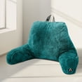 thumbnail image 1 of Nestl Reading Pillow, Backrest Pillows with Arms, Plush Faux Fur Back Pillow,&nbsp;Shredded Memory Foam Bed Rest Pillow, Teal, 1 of 8