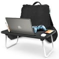 thumbnail image 1 of Nestl Reading Pillow Bonus Portable Lap Desk Stand for Laptop, Back Rest Pillow for Sitting in Bed, Shredded Memory Foam Bed Rest Pillow with Arms and Pockets, Standard, Black, 1 of 11