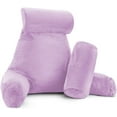 thumbnail image 1 of Nestl Reading Pillow, Extra Large Bed Rest Pillow with Arms – Premium Shredded Memory Foam TV Pillow, Detachable Neck Roll & Lumbar Support Pillow - Lavender Purple, 1 of 7
