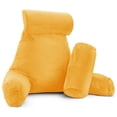 thumbnail image 1 of Nestl Reading Pillow, Extra Large Bed Rest Pillow with Arms – Premium Shredded Memory Foam TV Pillow, Detachable Neck Roll & Lumbar Support Pillow - Yellow, 1 of 7