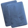 thumbnail image 1 of Nestl Set of 2 Absorbent Memory Foam Bath Mat Bathroom Rugs, Blue, Small 17"x24", 1 of 8