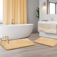 thumbnail image 1 of Nestl Set of 2 Absorbent Memory Foam Bath Mat Set Bathroom Rugs, Cream, Small 17"x24", 1 of 8
