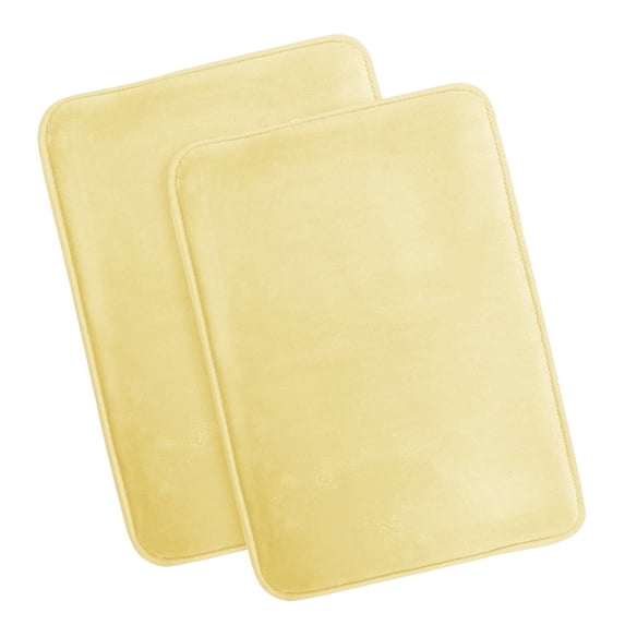 Nestl Set of 2 Absorbent Memory Foam Bath Mat Set Bathroom Rugs, Mellow, Small 17"x24"