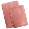 thumbnail image 1 of Nestl Set of 2 Absorbent Memory Foam Bath Mat Set Bathroom Rugs, Misty Rose, Large Size 20"x32" Small Size 17”x24”, 1 of 8
