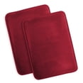 thumbnail image 1 of Nestl Set of 2 Absorbent Memory Foam Bath Mat Set Bathroom Rugs, Red, Small 17"x24", 1 of 8