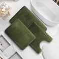 thumbnail image 1 of Nestl Set of 3 Absorbent Memory Foam Bath Mat Set Bathroom Rugs, Sage, Large 20"x32", Small 17"x24", Contour 24"x20", 1 of 8