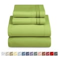 thumbnail image 1 of Nestl Split King Sheet Sets, 1800 Series Deep Pocket 5 Piece, Luxury Soft Microfiber Bed Sheet Sets, GARDEN GREEN, 1 of 8