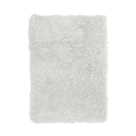 Nestl Super Soft Shaggy Bath Rug, Absorbent Bathroom Rug, 17" x 24", White