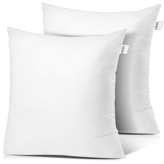 Nestl Throw Pillow Inserts Decorative Square Pillow Forms, 28x28 Pillow Insert 2 Pack, White