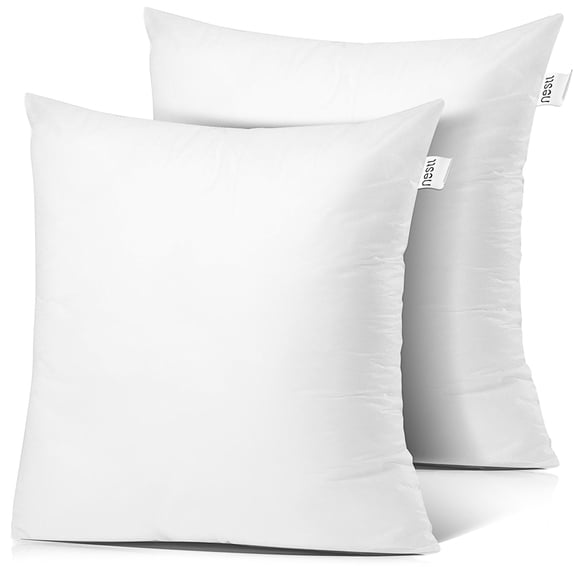 Nestl Throw Pillow Inserts Decorative Square Pillow Forms, 18x18 Pillow Insert 2 Pack, White