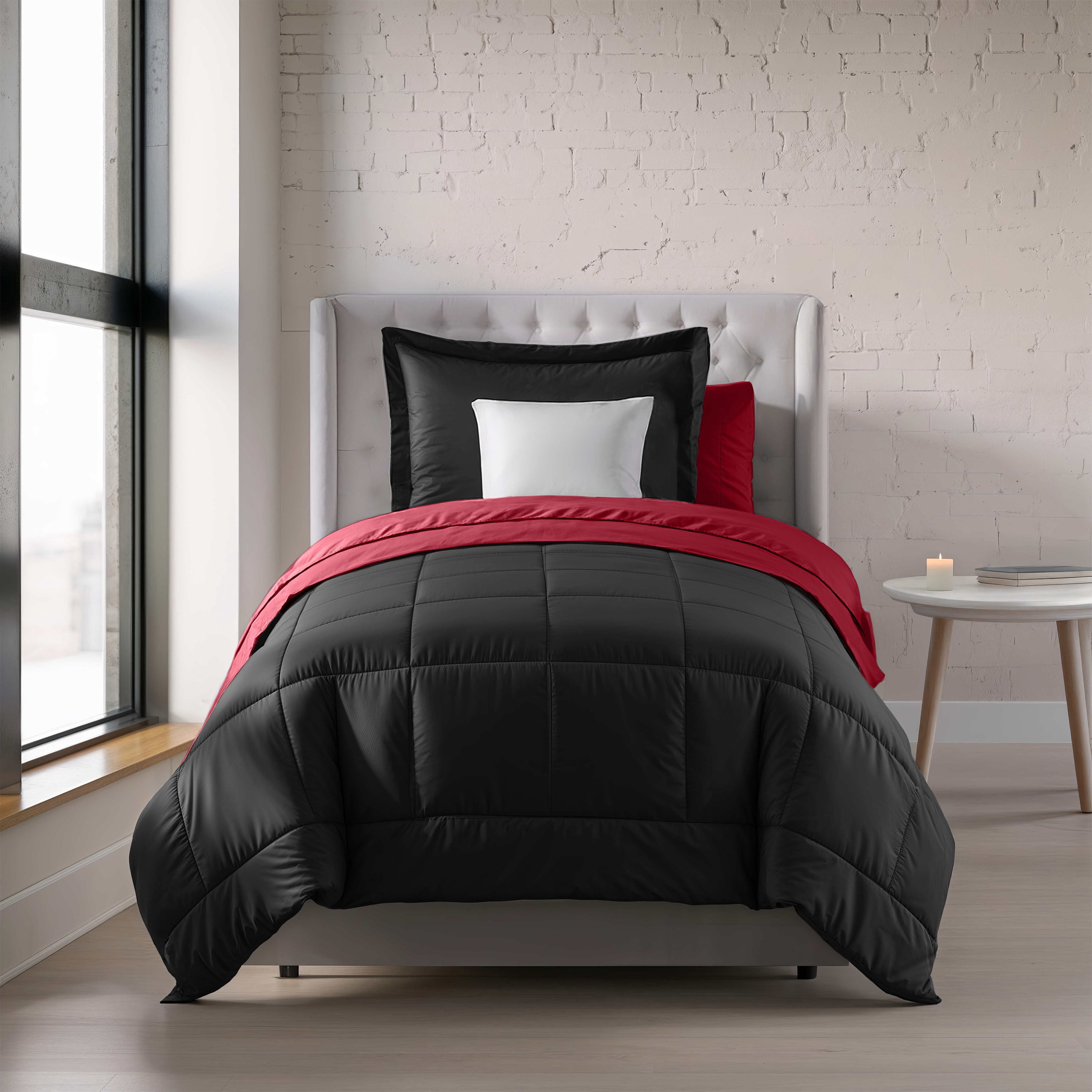 Nestl Twin Comforter Sets, 68" x 88" Reversible Down Bedding - Walmart.com