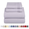 thumbnail image 1 of Nestl Twin Sheets Sets, 3 Piece Instantly Soft, Deep Pocket Twin Bedding, Soft Microfiber Kids Bedding Set, Gray Lavendar, 1 of 10
