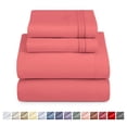 thumbnail image 1 of Nestl Twin Sheet Sets, Instantly Soft, Deep Pocket 4 Piece, Luxury Soft Microfiber Bed Sheet Sets, Pink Clay, 1 of 8