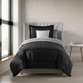 thumbnail image 1 of Nestl Twin Xl Comforter Sets, 2 Piece Bed in a Bag, Reversible Down Alternative Bedding Set, Black & Gray, 1 of 10