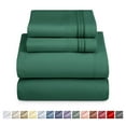 thumbnail image 1 of Nestl Twin XL Sheets Sets, 3 Piece 1800 Series Deep Pocket Twin XL Dorm Bedding, Hunter Green, 1 of 10