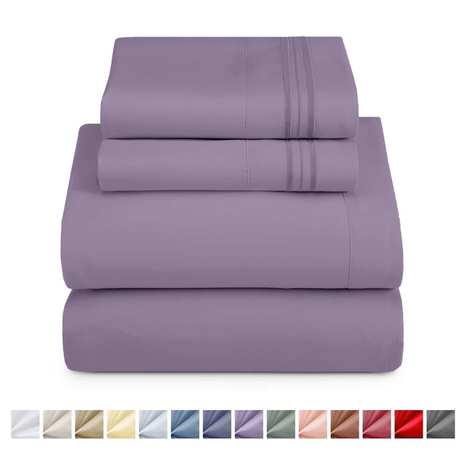 Nestl Full Sheet Sets, 1800 Series Deep Pocket 4 Piece, Luxury