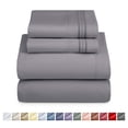 thumbnail image 1 of Nestl Twin XL Sheets Sets, 3 Piece Instantly Soft, Deep Pocket Twin XL Dorm Bedding, Gray, 1 of 8