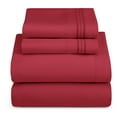 thumbnail image 1 of Nestl  Ultra-soft Deep Pocket Bed Sheet Set Burgundy Red California King, 1 of 5