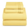thumbnail image 1 of Nestl  Ultra-soft Deep Pocket Bed Sheet Set Custard-Mallow-Yellow Twin, 1 of 5
