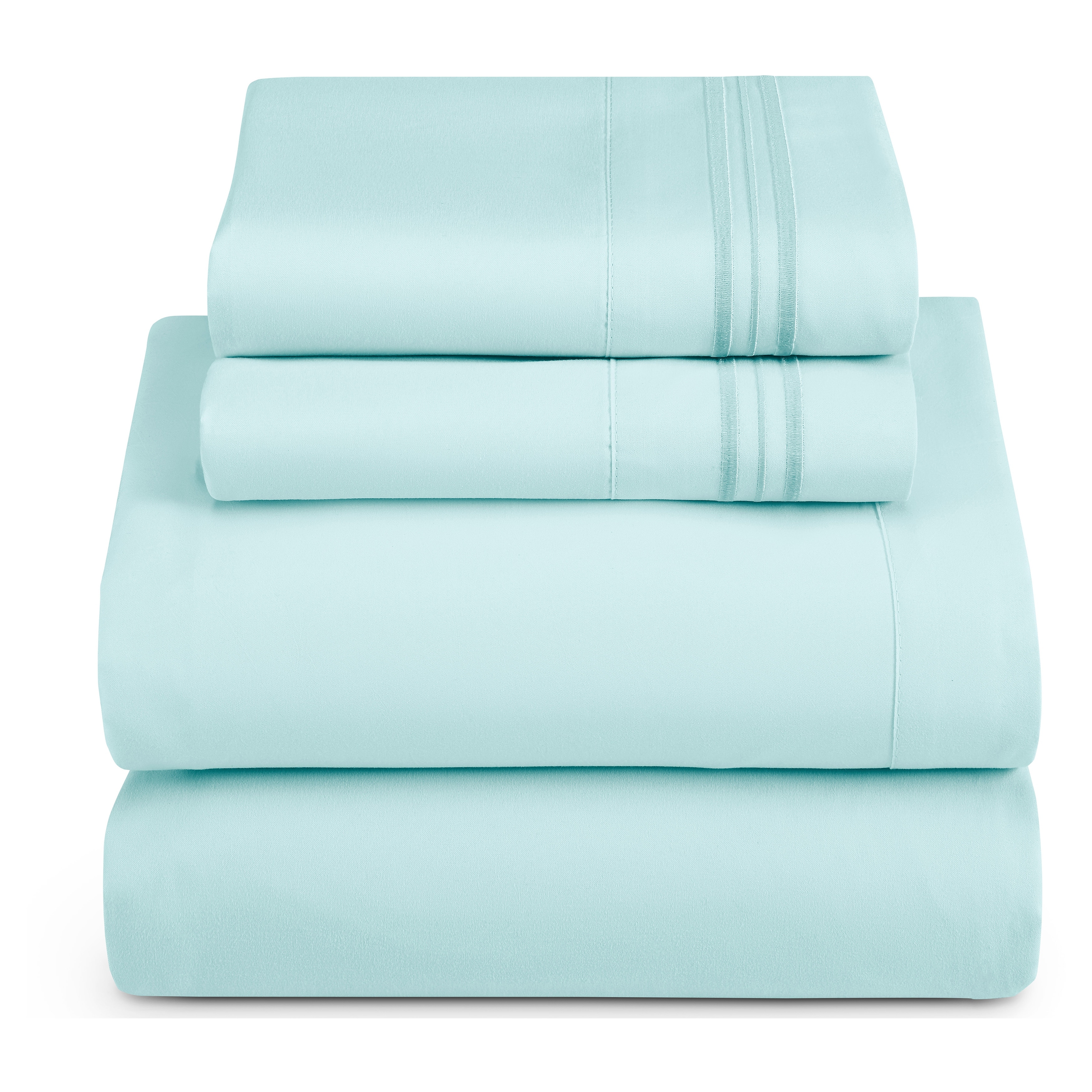 Nestl Ultrasoft Deep Pocket Bed Sheet Set LightBabyBlue Queen