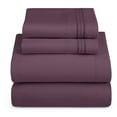 thumbnail image 1 of Nestl  Ultra-soft Deep Pocket Bed Sheet Set Purple Eggplant Twin XL, 1 of 5
