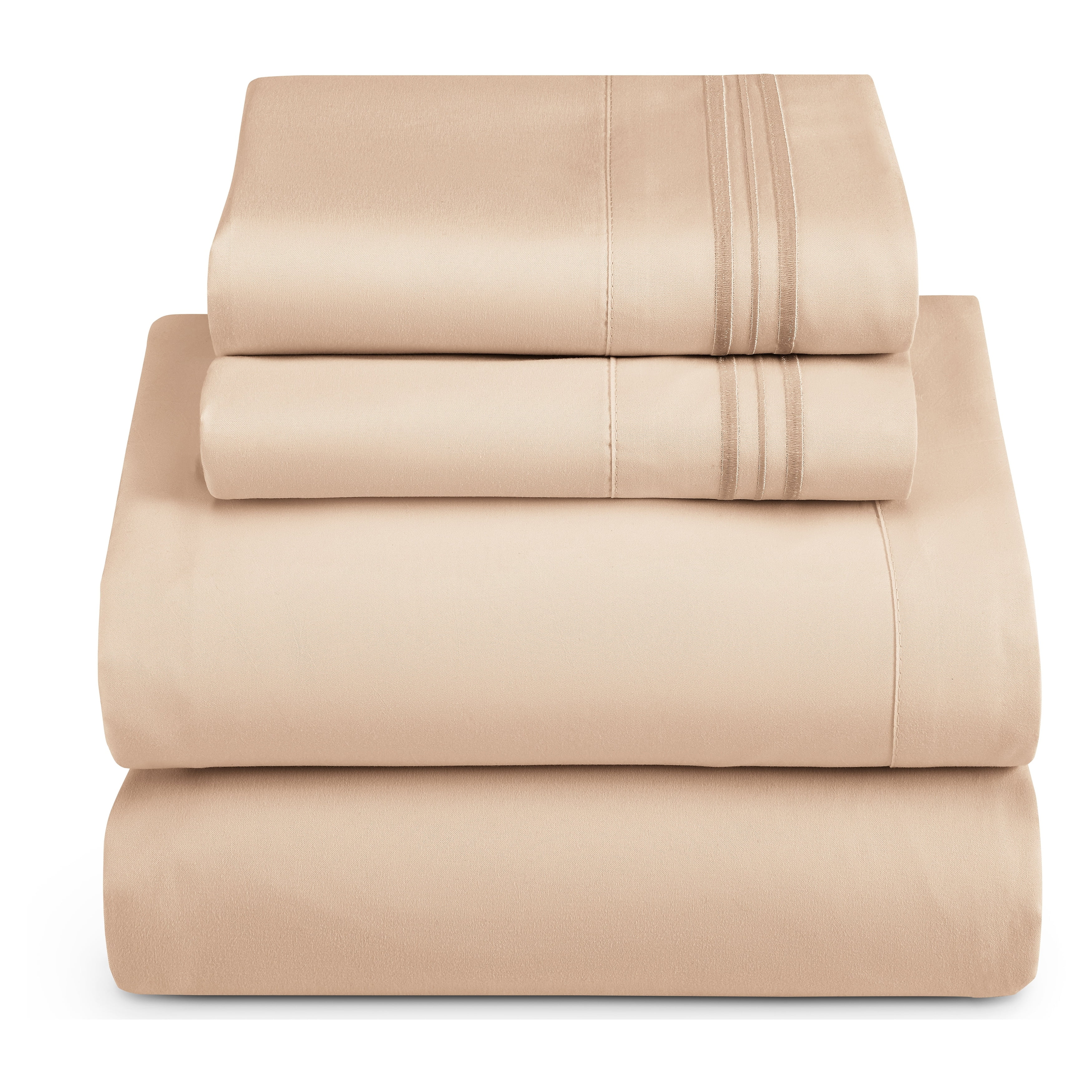 Taupe Sand Full Microfiber Deep Pocket Sheet Set