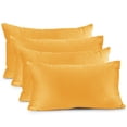 thumbnail image 1 of Nestl Velvet Throw Pillow Covers Solid Rectangle Soft Decorative Pillow Cover for Sofa, 12" x 20", Orange, Pack of 4, 1 of 8