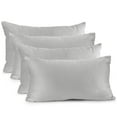 thumbnail image 1 of Nestl Velvet Throw Pillow Covers Solid Rectangle Soft Decorative Pillow Cover for Sofa, 12" x 20", Silver, Pack of 4, 1 of 8