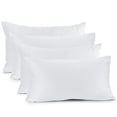 thumbnail image 1 of Nestl Velvet Throw Pillow Covers Solid Rectangle Soft Decorative Pillow Cover for Sofa, 12" x 20", White, Pack of 4, 1 of 8