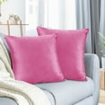 thumbnail image 1 of Nestl Velvet Throw Pillow Covers Solid Square Soft Decorative Pillow Cover for Sofa, 18" x 18", Light Pink, Pack of 2, 1 of 8