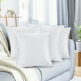 thumbnail image 1 of Nestl Velvet Throw Pillow Covers Solid Square Soft Decorative Pillow Cover for Sofa, 18" x 18", White, Pack of 4, 1 of 8