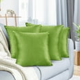 thumbnail image 1 of Nestl Velvet Throw Pillow Covers Solid Square Soft Decorative Pillow Cover for Sofa, 20" x 20", Garden Green, Pack of 4, 1 of 8