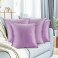 thumbnail image 1 of Nestl Velvet Throw Pillow Covers Solid Square Soft Decorative Pillow Cover for Sofa, 22" x 22", Lavender, Pack of 4, 1 of 8