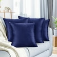 thumbnail image 1 of Nestl Velvet Throw Pillow Covers Solid Square Soft Decorative Pillow Cover for Sofa, 22" x 22", Royal Blue, Pack of 4, 1 of 8