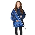 thumbnail image 1 of Nestl Wearable Blanket Hoodie Reversible for Kids and Teens, Warm and Cozy Oversized Fleece & Cut Plush Blanket Sweatshirt, Navy/Planet, 1 of 7