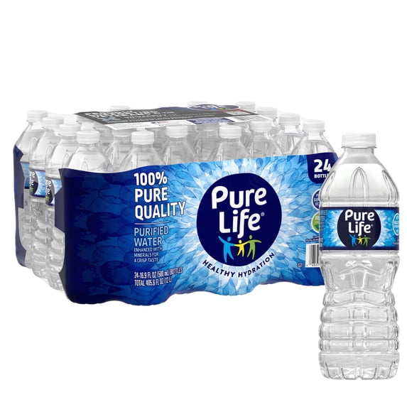 Nestle 101264CT Pure Life Purified Water, 16.9 oz Bottle, 24/Carton