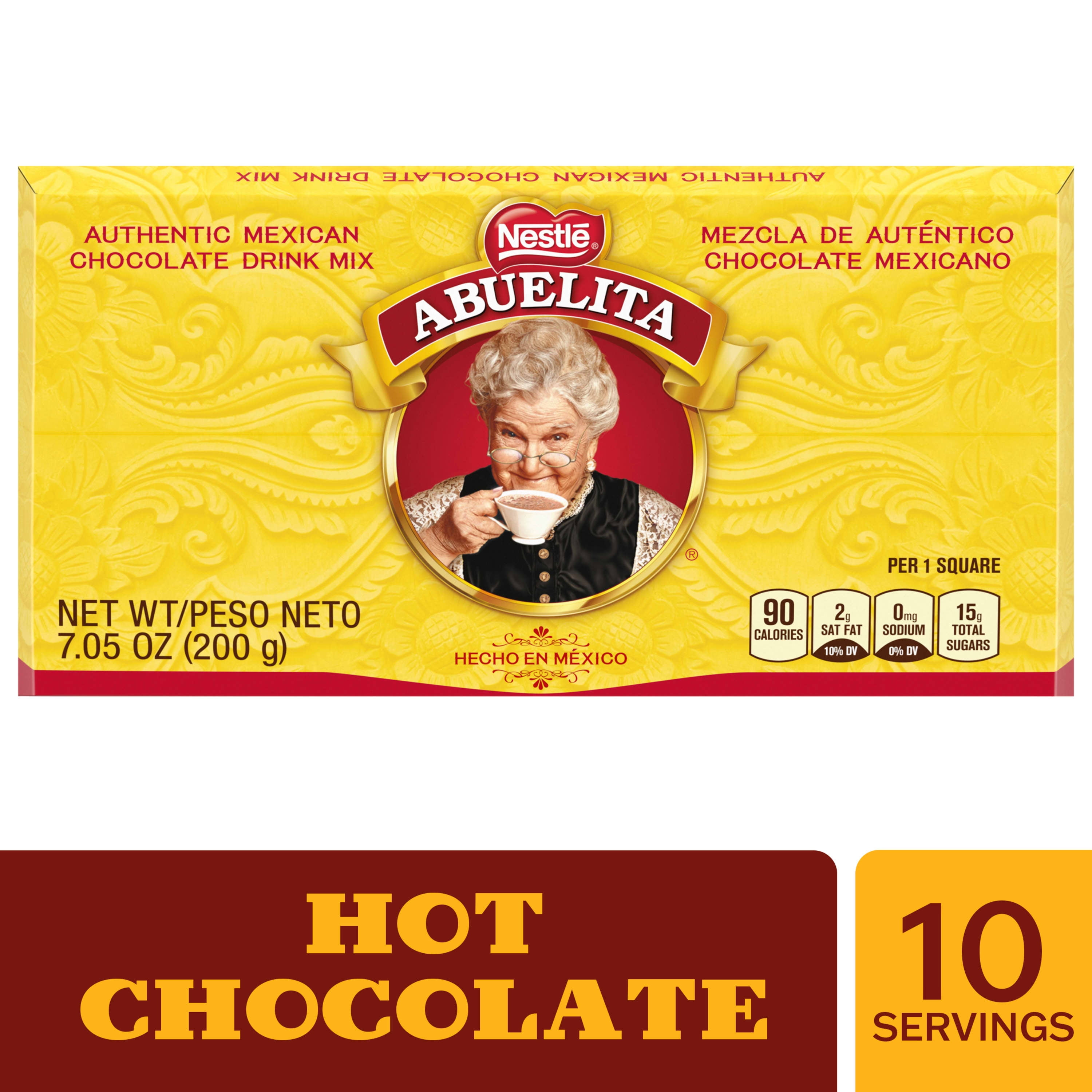 Nestle Abuelita Authentic Mexican Hot Chocolate Drink Mix Bar, 7.05 oz, Box