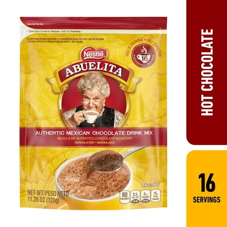 Nestle Abuelita Mexican Style Instant Hot Chocolate Cinco de Mayo Food Drink Mix, 11.287 oz, 16 Pack, Resealable Bag​