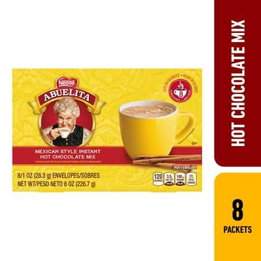 Nestle Abuelita Mexican Style Instant Hot Chocolate Drink Mix, 8 oz, 8 Packets Per Box