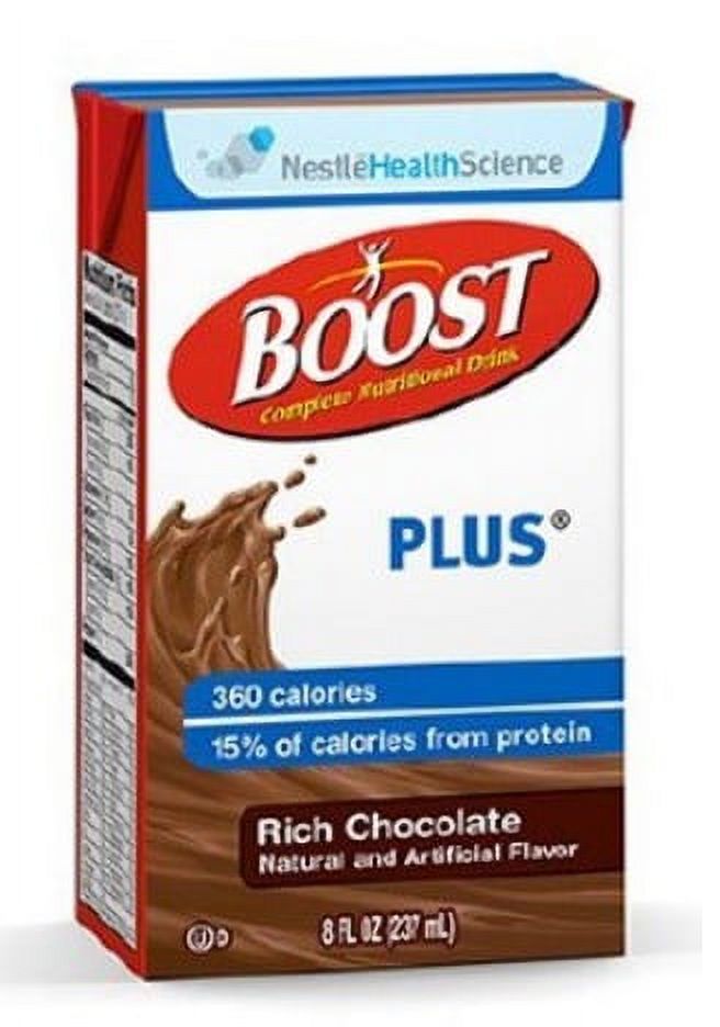 Nestle BOOST PLUS Oral Supplement, Rich Chocolate 8 oz., Pkg of 27 - Model 4390093238 - image 1 of 2