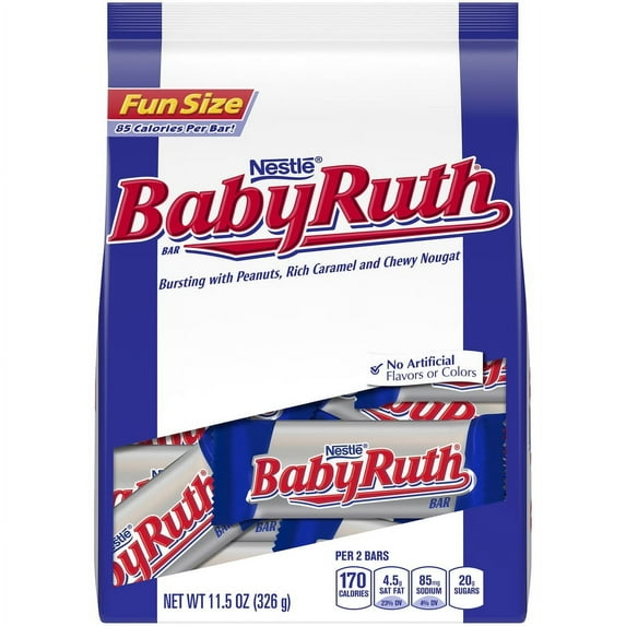 Nestle Baby Ruth Fun Size Chocolate Candy Bars, 11.5 oz