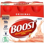 Nestle Boost Original Balanced Nutritional Drink Creamy Strawberry 8 oz Bottle 24 Ct